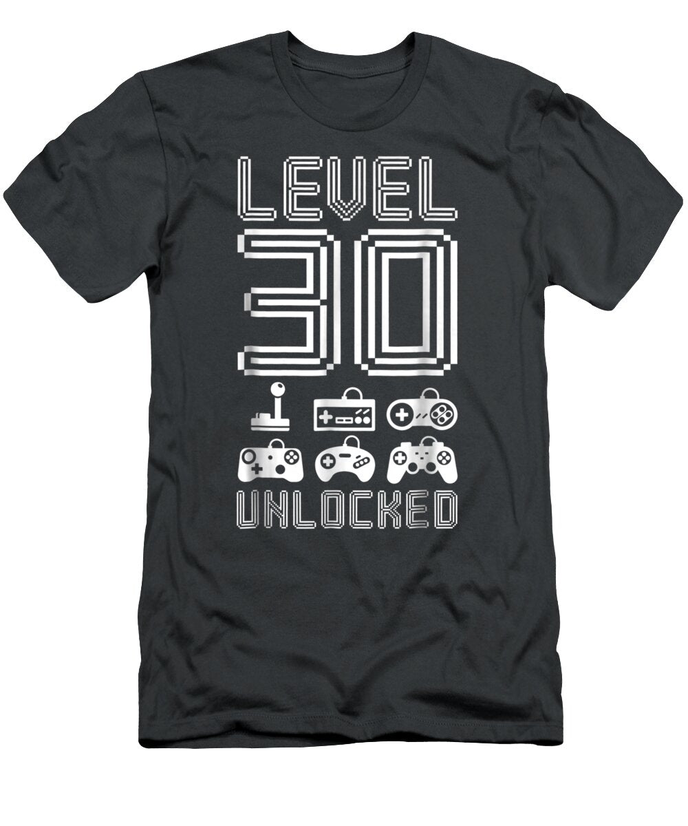 Level 30 Unlocked Video Gamer 30th Birthda Alec Mayci T-Shirt