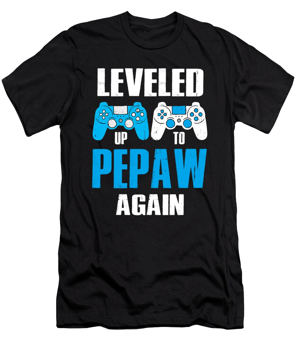 Leveled Up to Pepaw Again Video Game Gamer Dhbubble T-Shirt