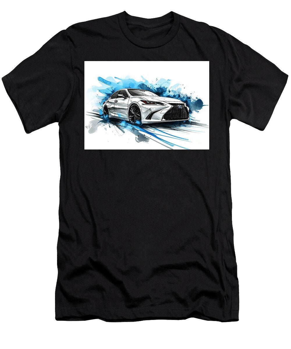 Lexus Es 350 F Sport Watercolor Abstract Vehicle Clark Leffler T-Shirt