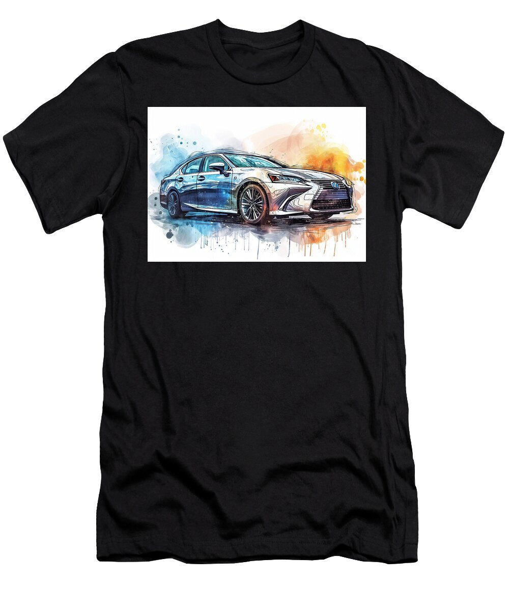 Lexus Es Watercolor Abstract Vehicle Clark Leffler T-Shirt