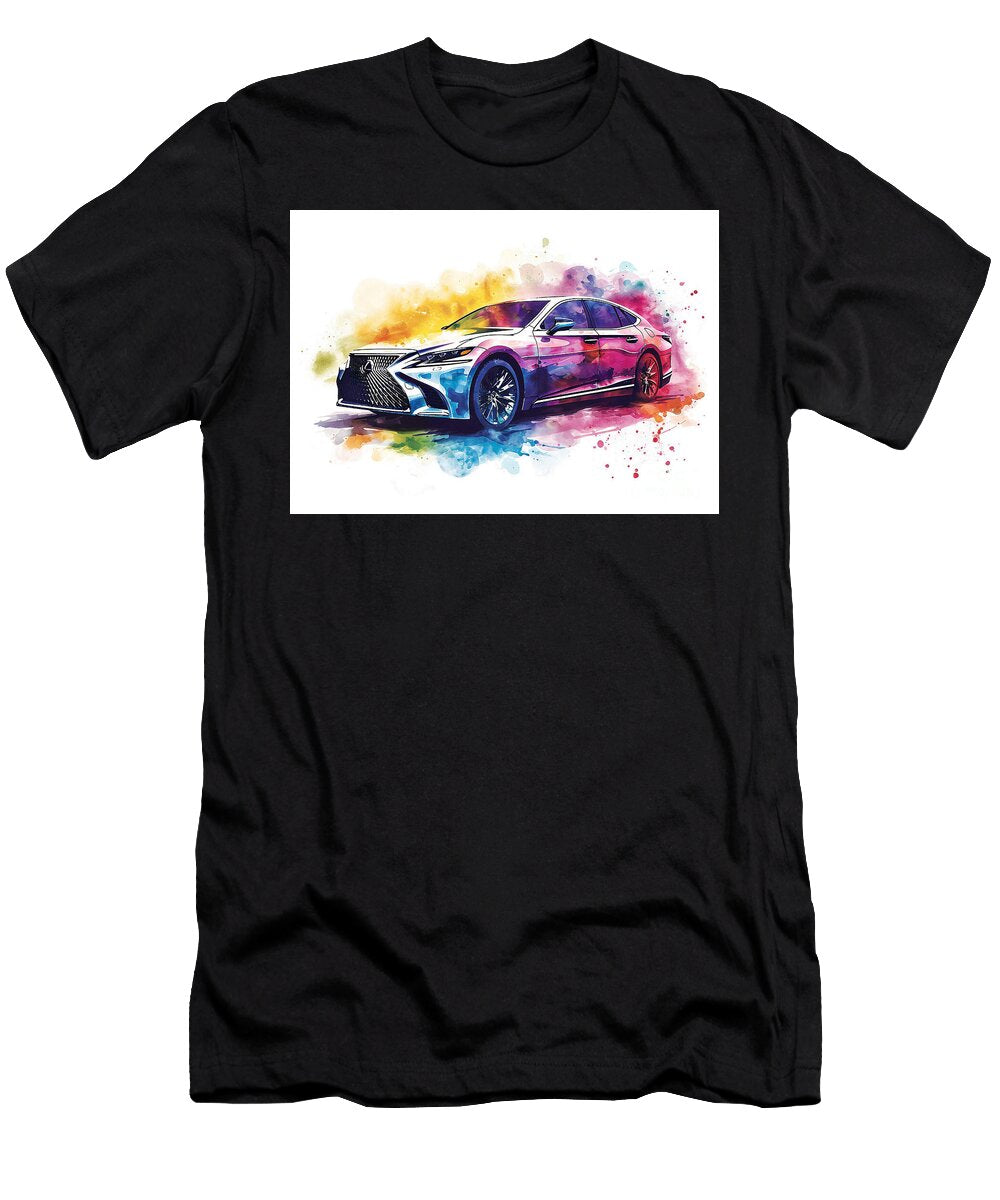 Lexus Ls Hybrid Auto Vibrant Colors Clark Leffler T-Shirt