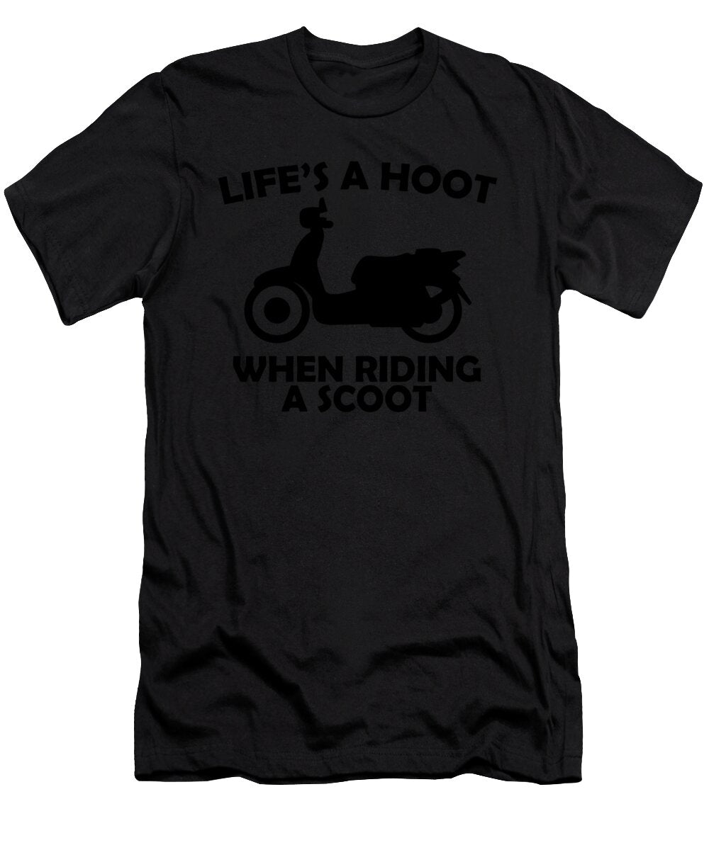 Lifes a Hoot When Riding a Scoot Jacob Zelazny T-Shirt