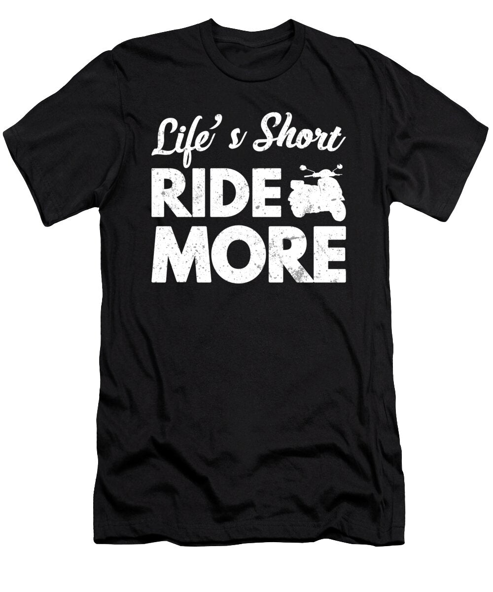 Lifes Short Ride More Scooter Funny Vintage Henry B T-Shirt