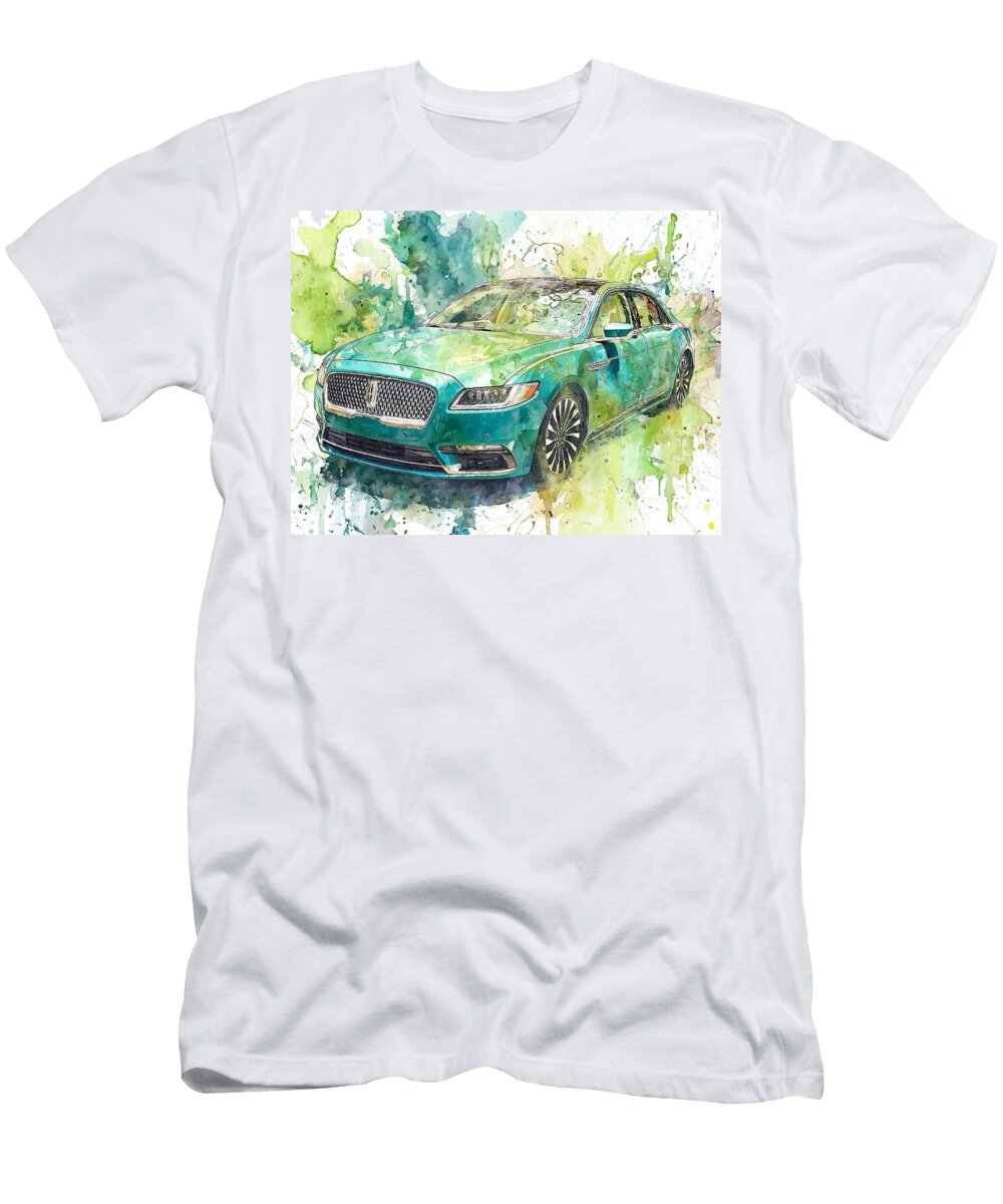 Lincoln Continental 2017 Sedan Luxury Car Green Vehicle Emerald Green Luxury Ride Hollie Love T-Shirt