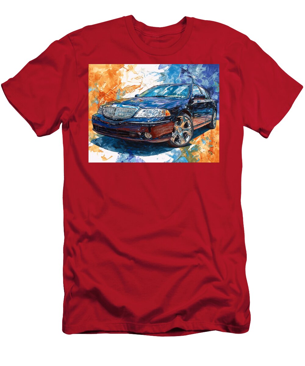Lincoln Ls 2004 Sedan Luxury Car Abstract Art Abstract Lincoln Painting Hollie Love T-Shirt