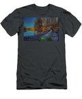 Log on the Bank with Moss Larry Braun T-Shirt