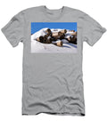 Log Pile in a Snow Drift in Winter Louise Heusinkveld T-Shirt