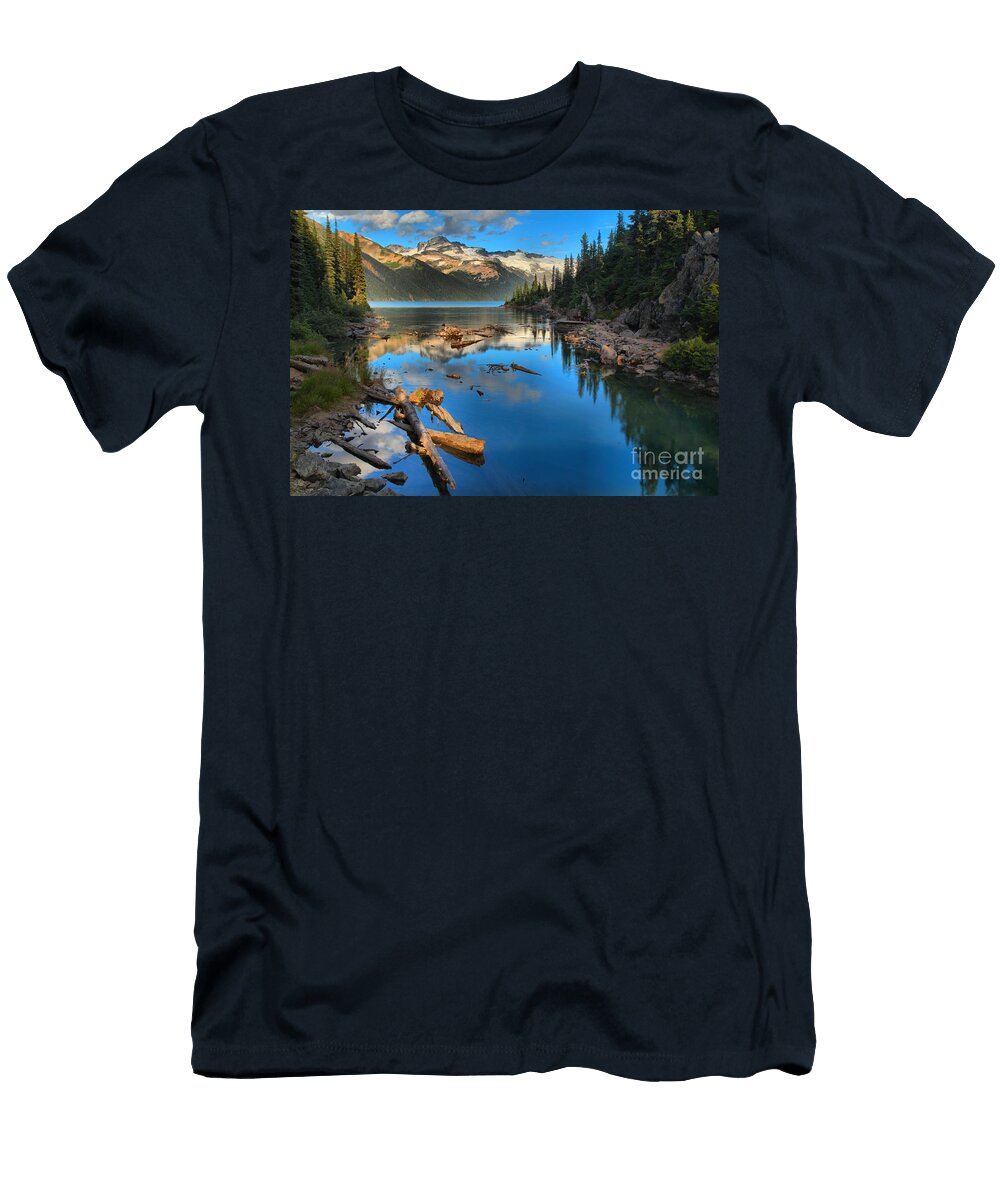 Logs Rocks and Reflections in Garibaldi Adam Jewell T-Shirt