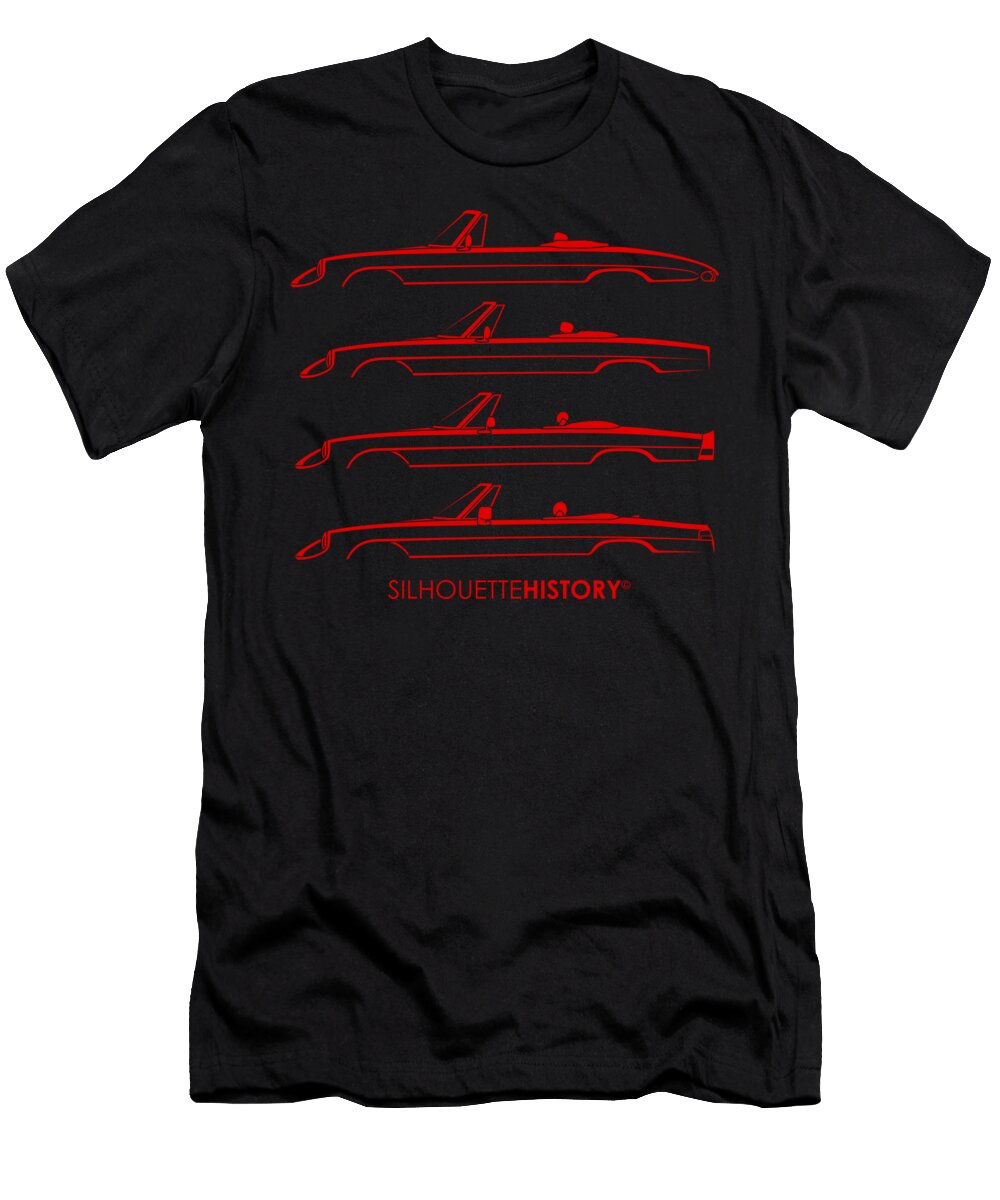 Lombard Roadster 15 Red Silhouettehistory Gabor Vida T-Shirt
