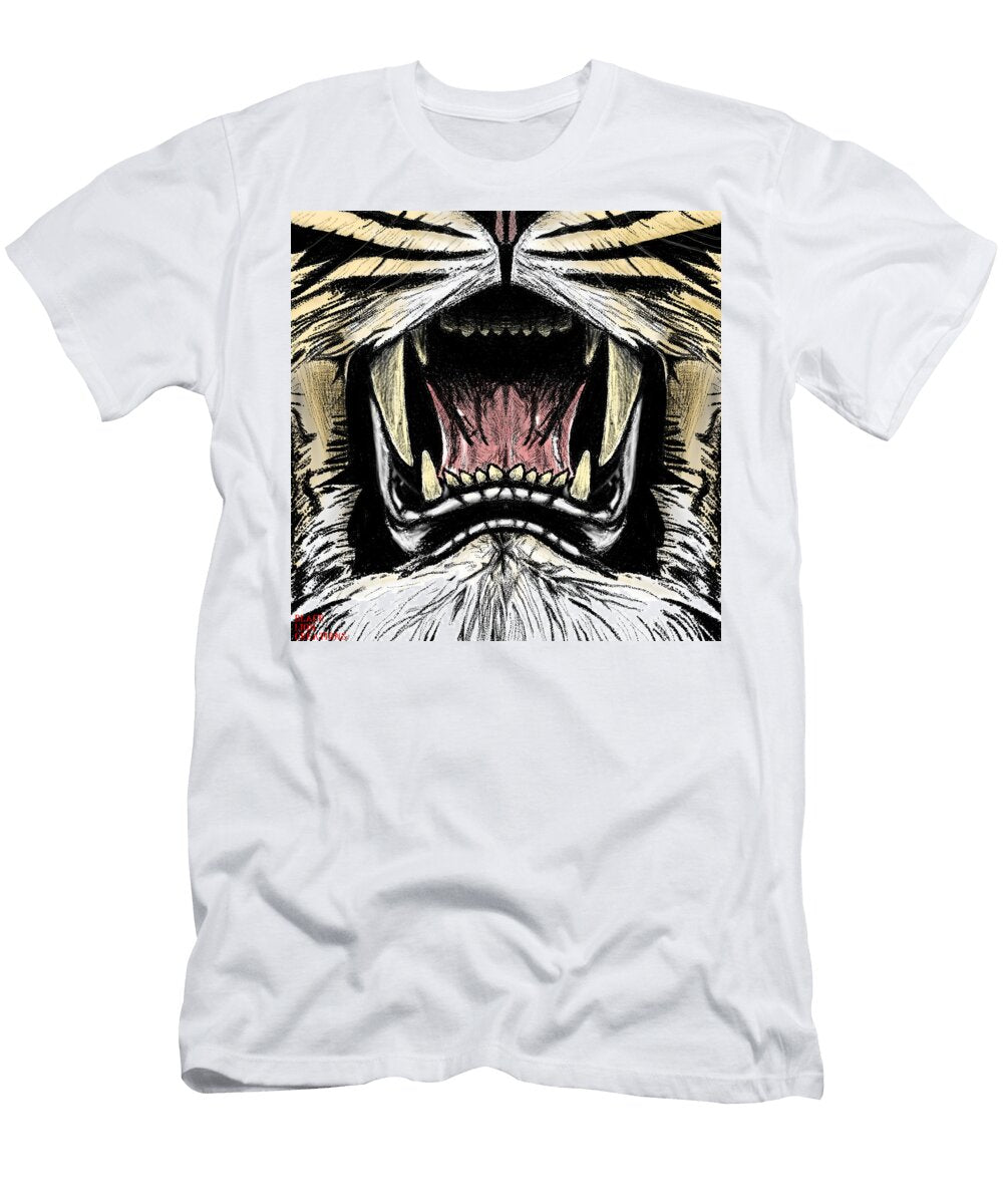 Looking Into a Lions Mouth Black Lion Creations Designs and Art T-Shirt