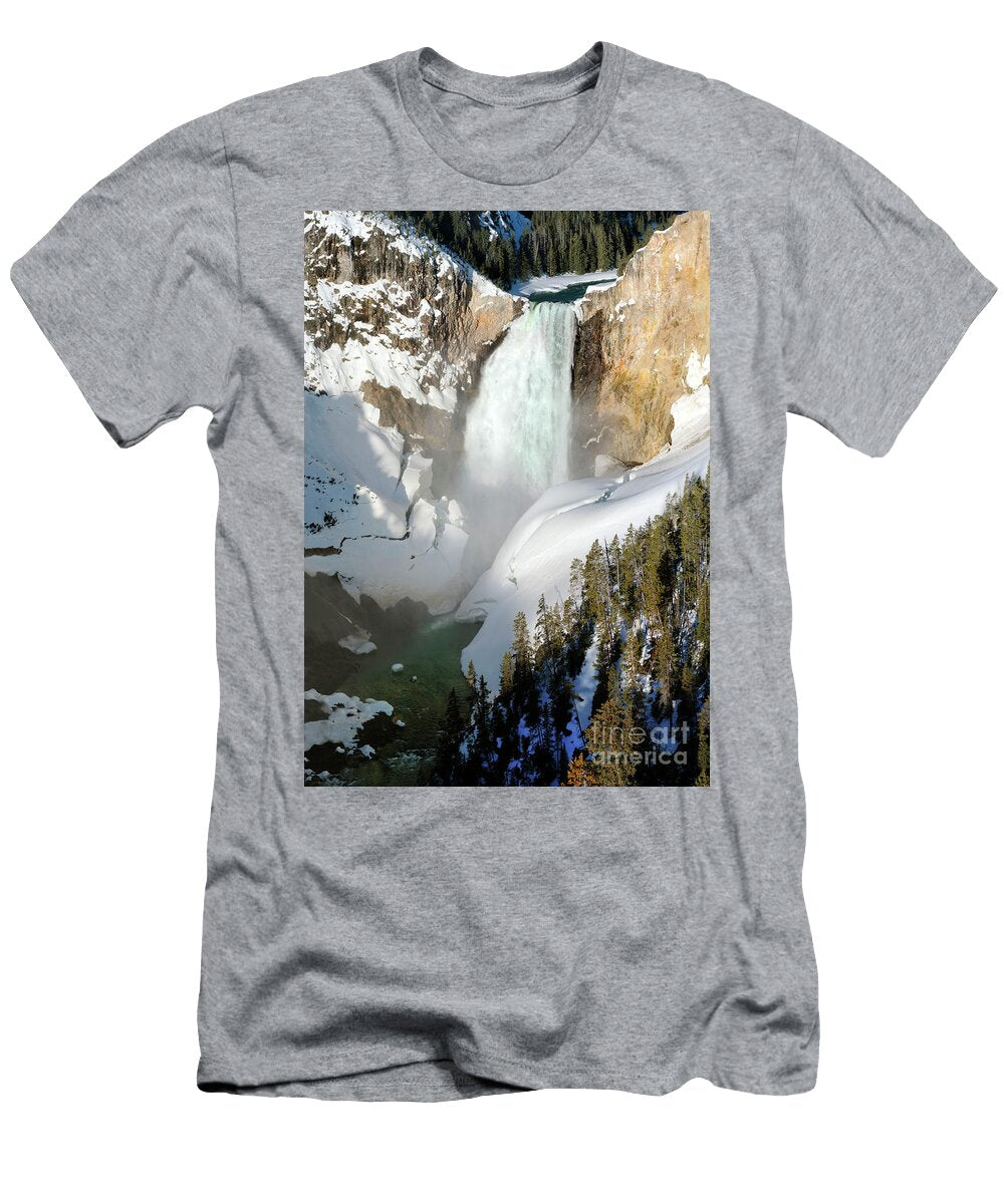 Lower Yellowstone Falls Wildlife Fine Art T-Shirt