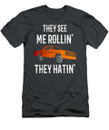 Lowrider Low Rider 3 Wheelin They See Me Rollin Quote Men Olliw Eylah T-Shirt