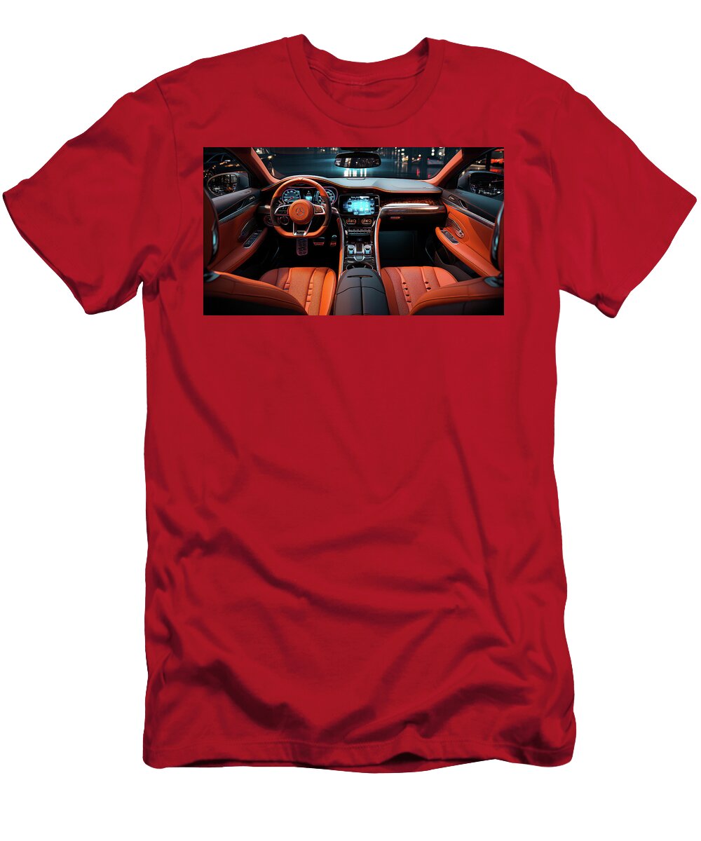 Luxurious Mercedes Car Interior Evie Carrier T-Shirt