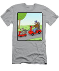 Man and His Dog Each Have Their Own Motorized Scooters Jon Carter T-Shirt