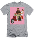 Man and Woman Riding a Scotter Csa Images T-Shirt