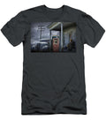 Man Lost in Thought By the Vintage Gas Station Randall Nyhof T-Shirt