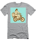 Man Riding Moped with Keg on the Back Csa Images T-Shirt