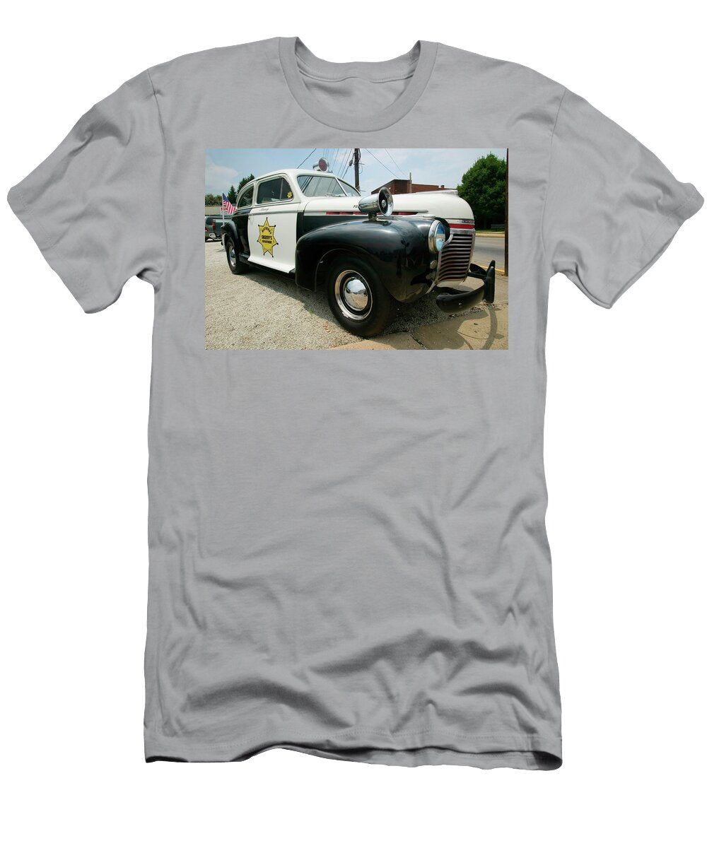 Mayberry Sheriffs Department Police Car Panoramic Images T-Shirt