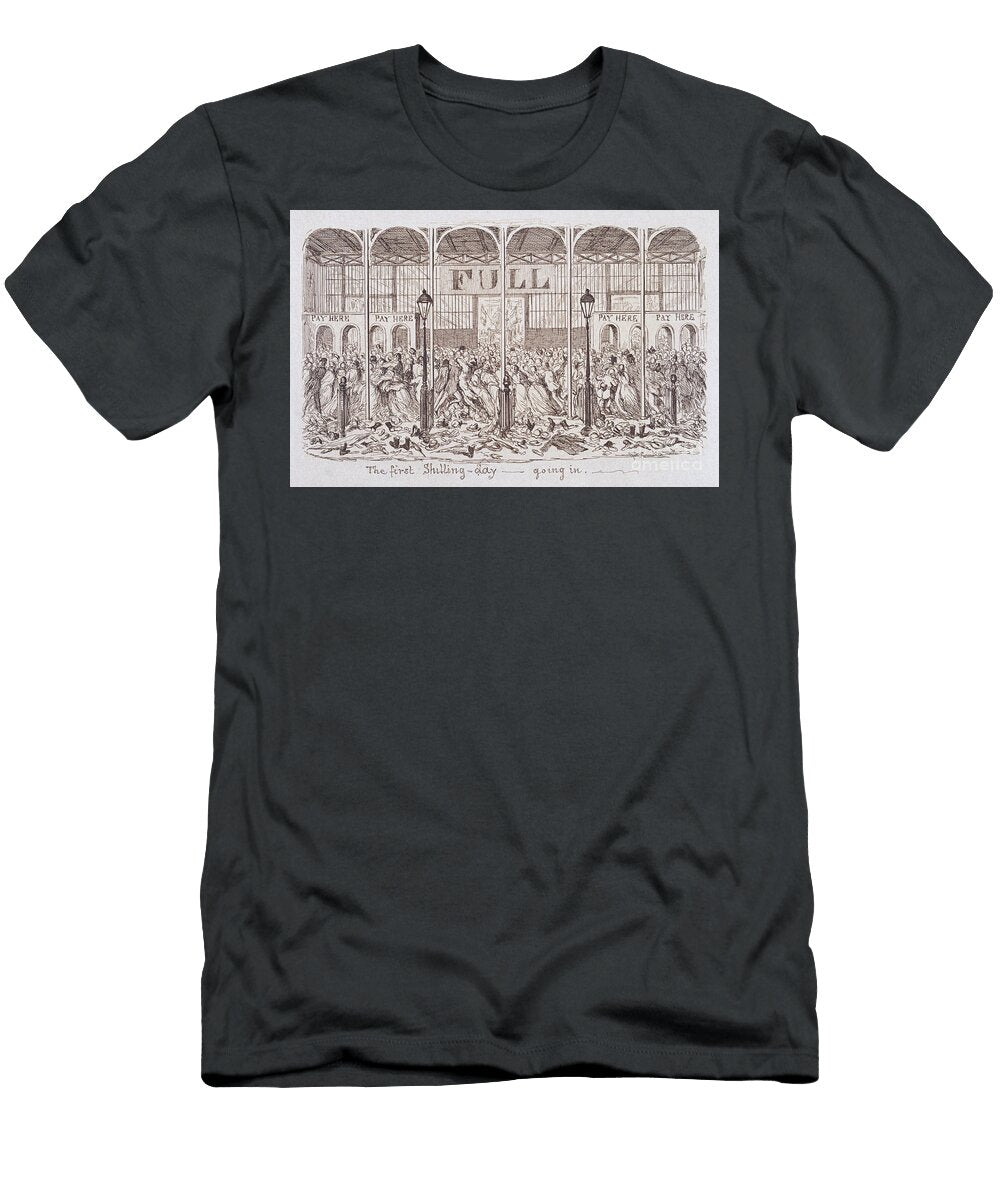 Mayhews Great Exhibition of 1851 the First Shilling Day Going in 1851 Etching George Cruikshank T-Shirt