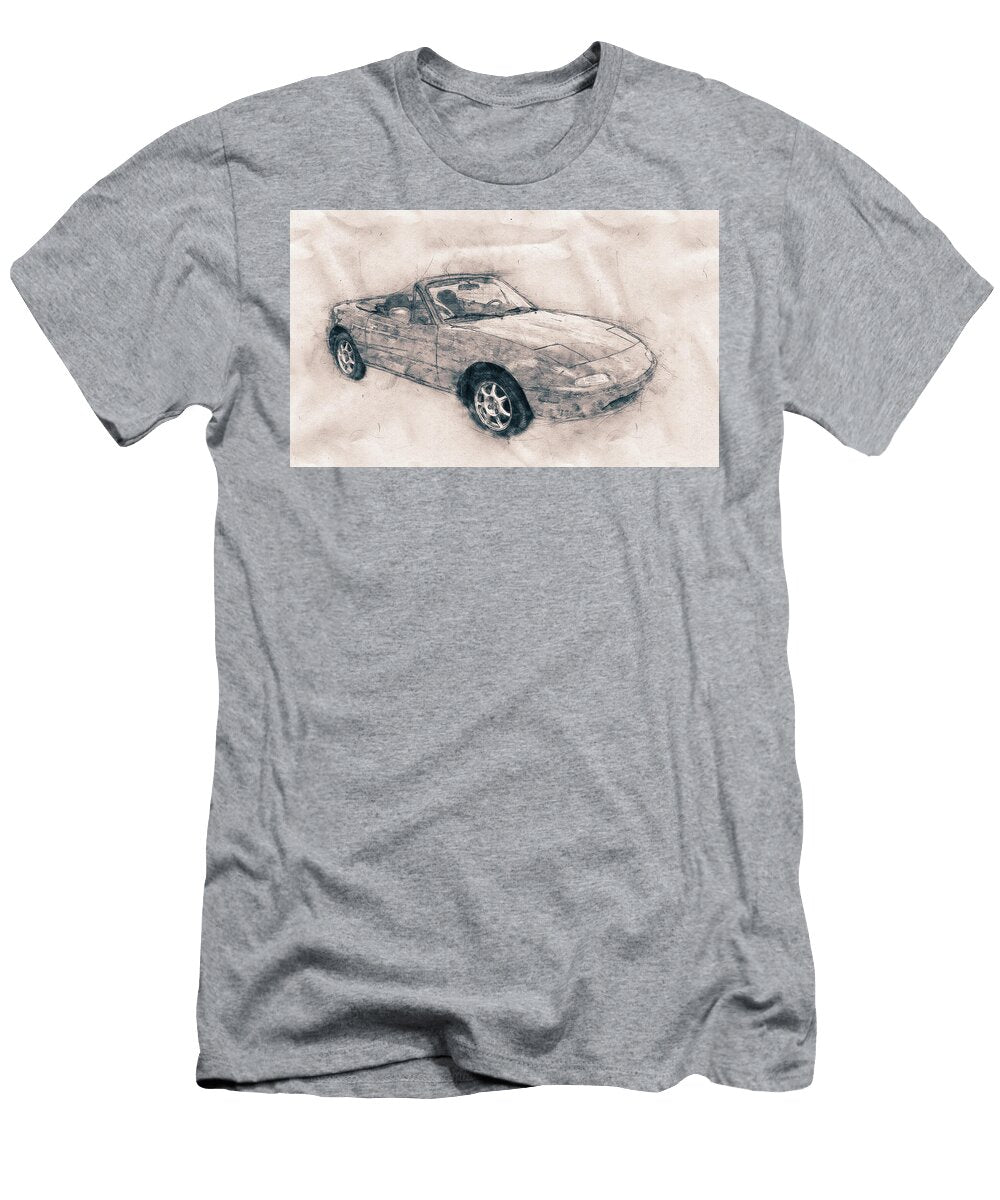 Mazda Mx 5 Miata Mazda Roadster Automotive Art Car Posters Studio Grafiikka T-Shirt