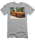 Mazdaspeed3 2007 Hatchback Forest Scene Orange Car Vibrant Orange Car in Forest Hollie Love T-Shirt
