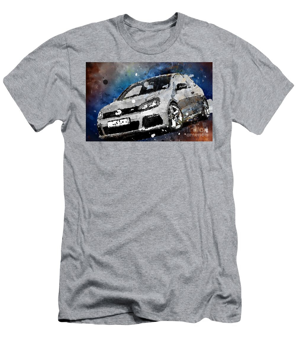 Mc16030 2010 Volkswagen Golf R Watercolor Lisa Von T-Shirt