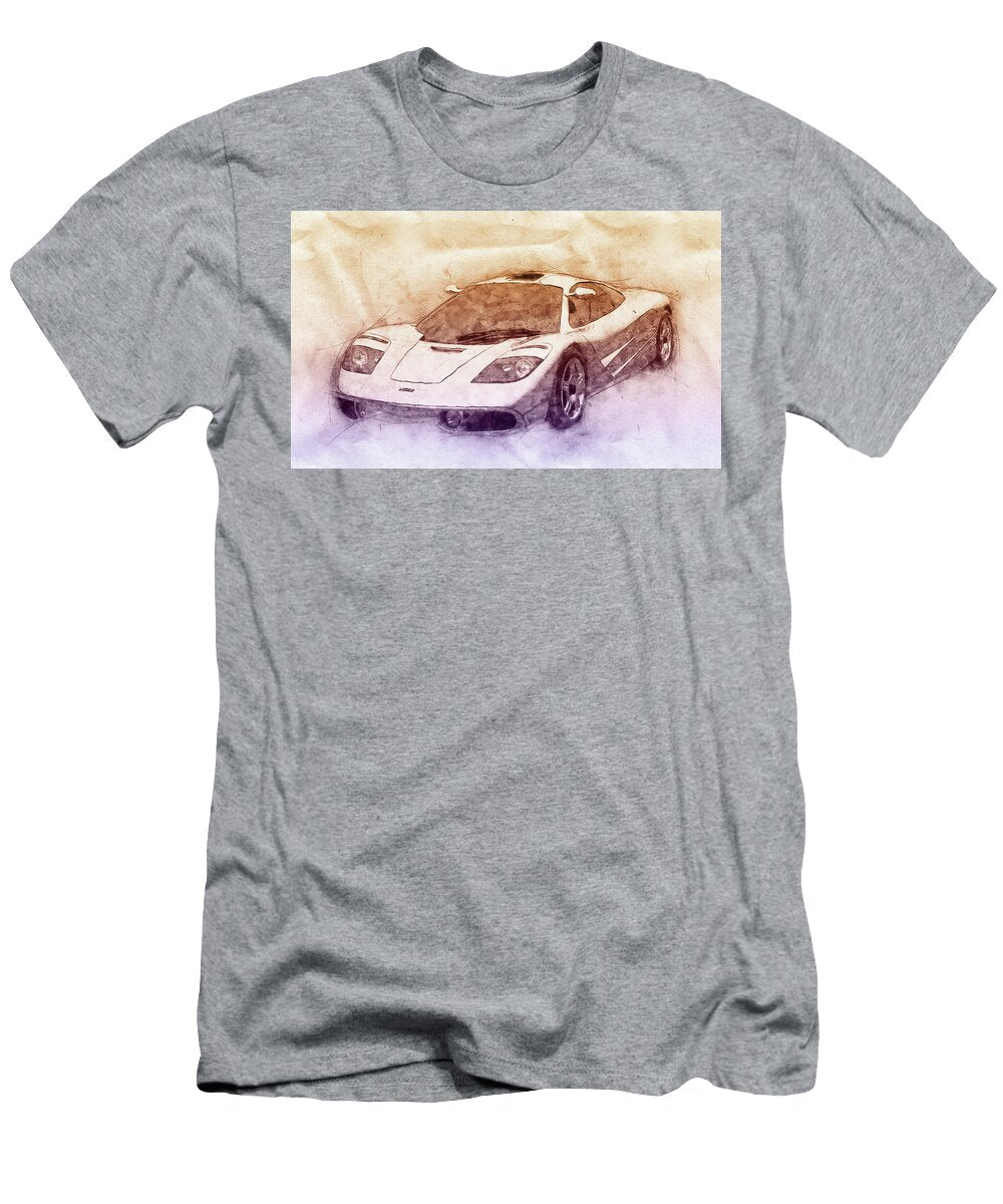 Mclaren F1 Sports Car 2 Roadster Automotive Art Car Posters Studio Grafiikka T-Shirt