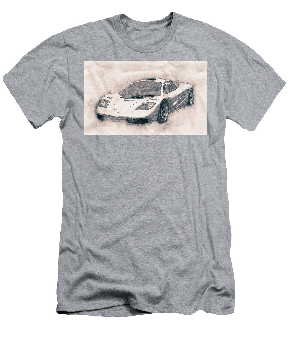 Mclaren F1 Sports Car Roadster Automotive Art Car Posters Studio Grafiikka T-Shirt
