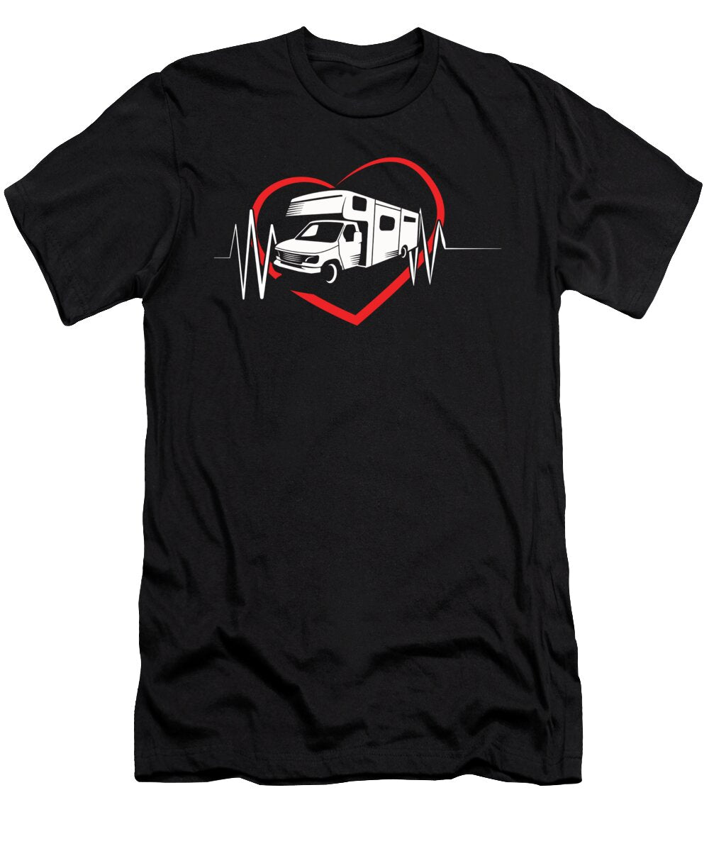 Mechanic Roadtrip Minivan Recreational Vehicle Rv Heartbeat Truck Van Gift Thomas Larch T-Shirt
