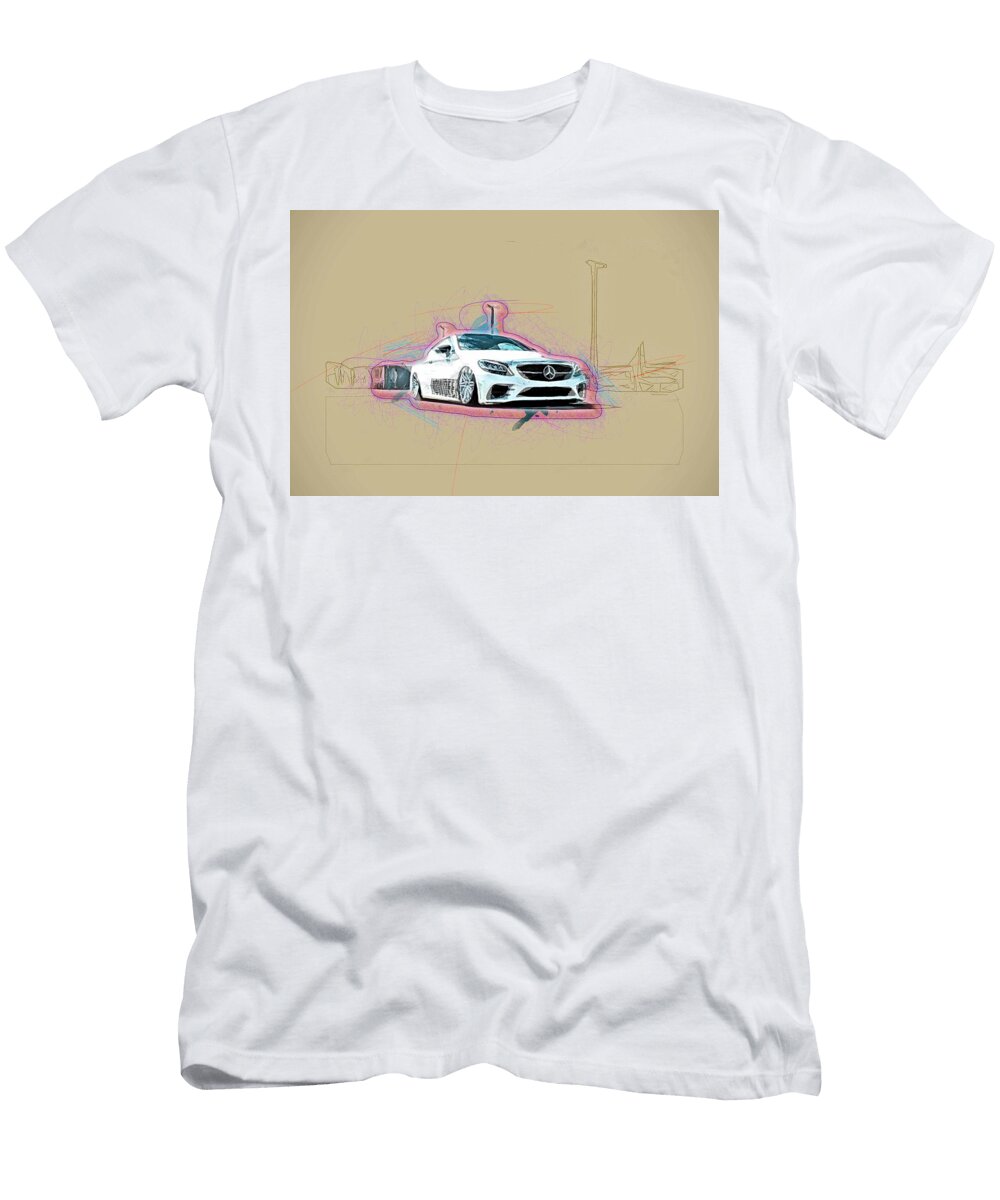 Mercedes Amg C63 Coupe Lowrider 2019 Cars Vossen Wheels Cv10 German Ola Kunde T-Shirt