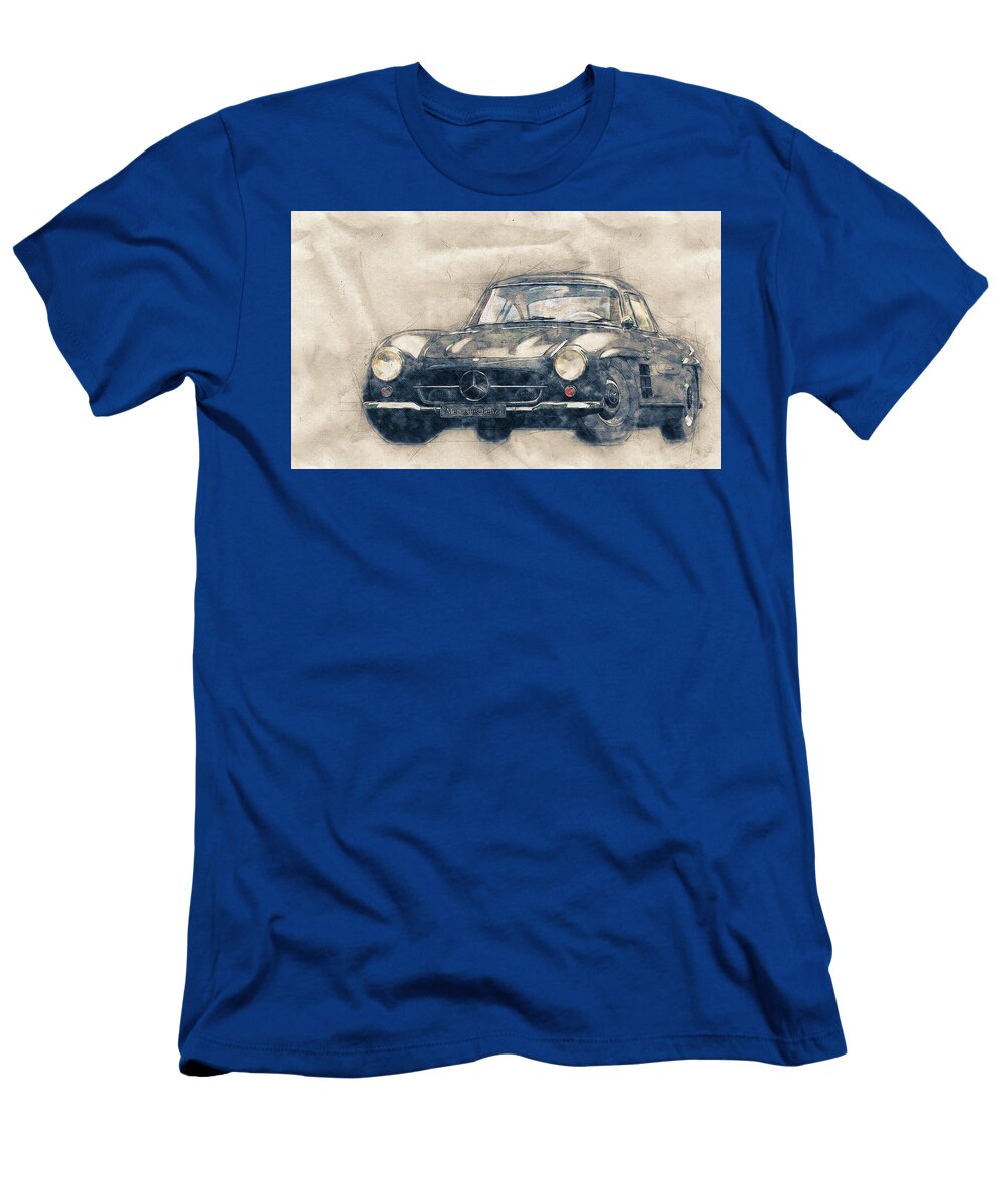 Mercedes Benz 300 Sl 1 Grand Tourer Roadster Automotive Art Car Posters Studio Grafiikka T-Shirt