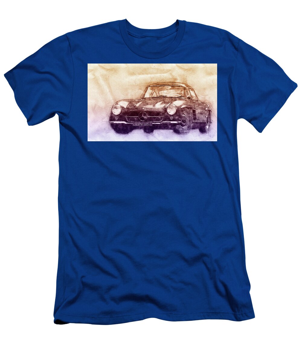 Mercedes Benz 300 Sl 2 Grand Tourer Roadster Automotive Art Car Posters Studio Grafiikka T-Shirt