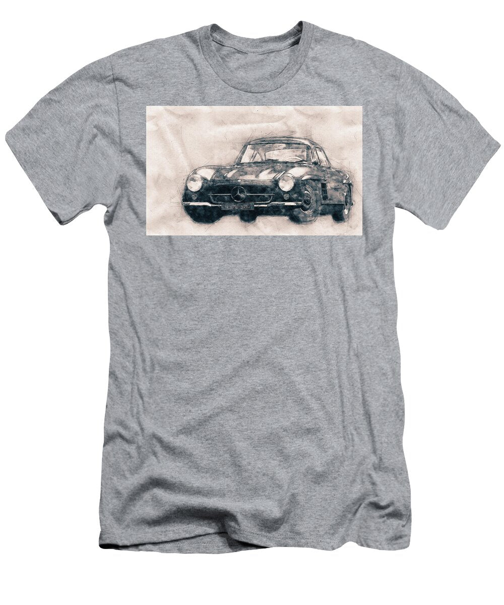 Mercedes Benz 300 Sl Grand Tourer Roadster Automotive Art Car Posters Studio Grafiikka T-Shirt