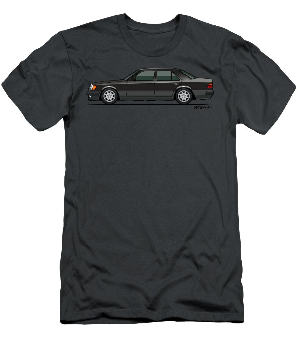 Mercedes Benz 500e W124 Blue Black Metallic Monkey Crisis on Mars T-Shirt