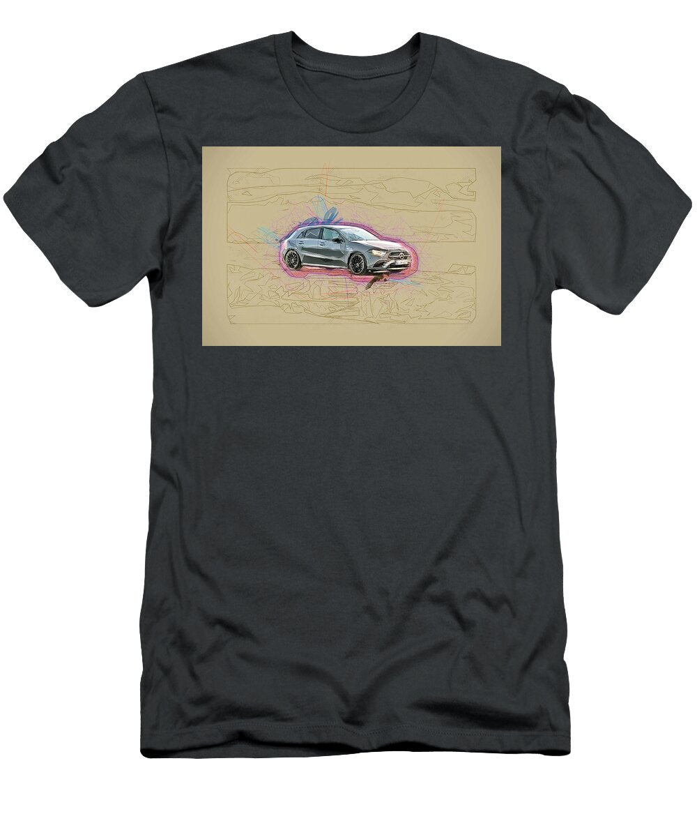 Mercedes Benz A250 Amg 2018 Gray Matt Hatchback a Class Exterior Sports Version German Cars Ola Kunde T-Shirt