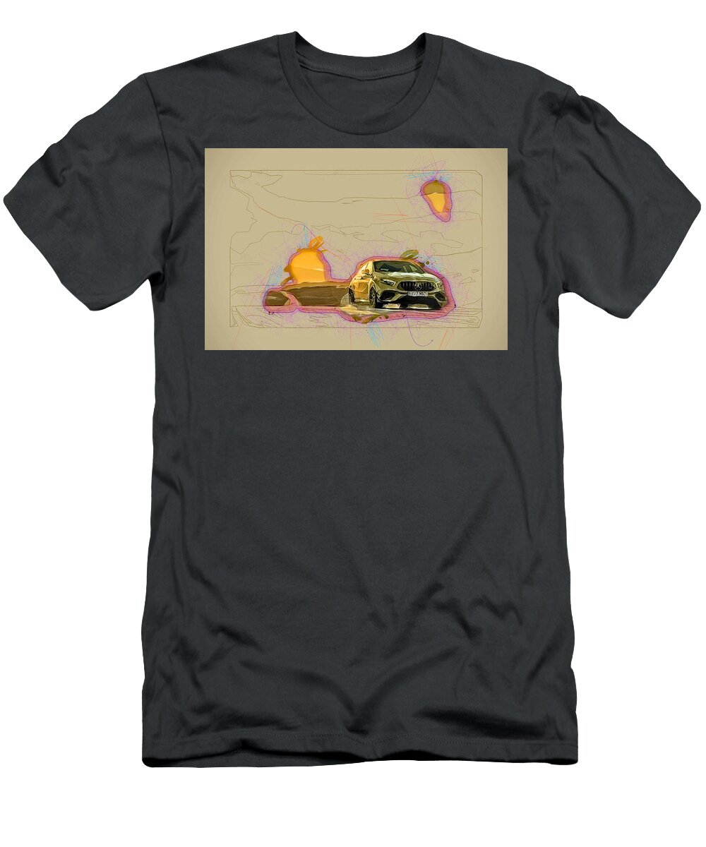 Mercedes Benz A45 S Amg UK Spec 2020 Yellow Hatchback German Cars Ola Kunde T-Shirt