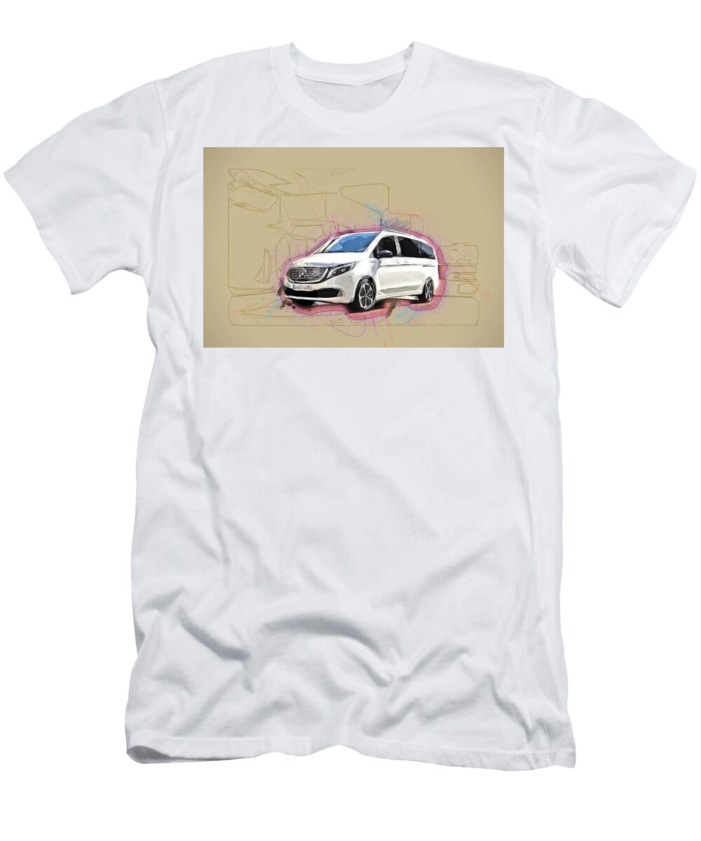 Mercedes Benz Eqv 2020 Exterior Minivan German Cars Electric Ola Kunde T-Shirt