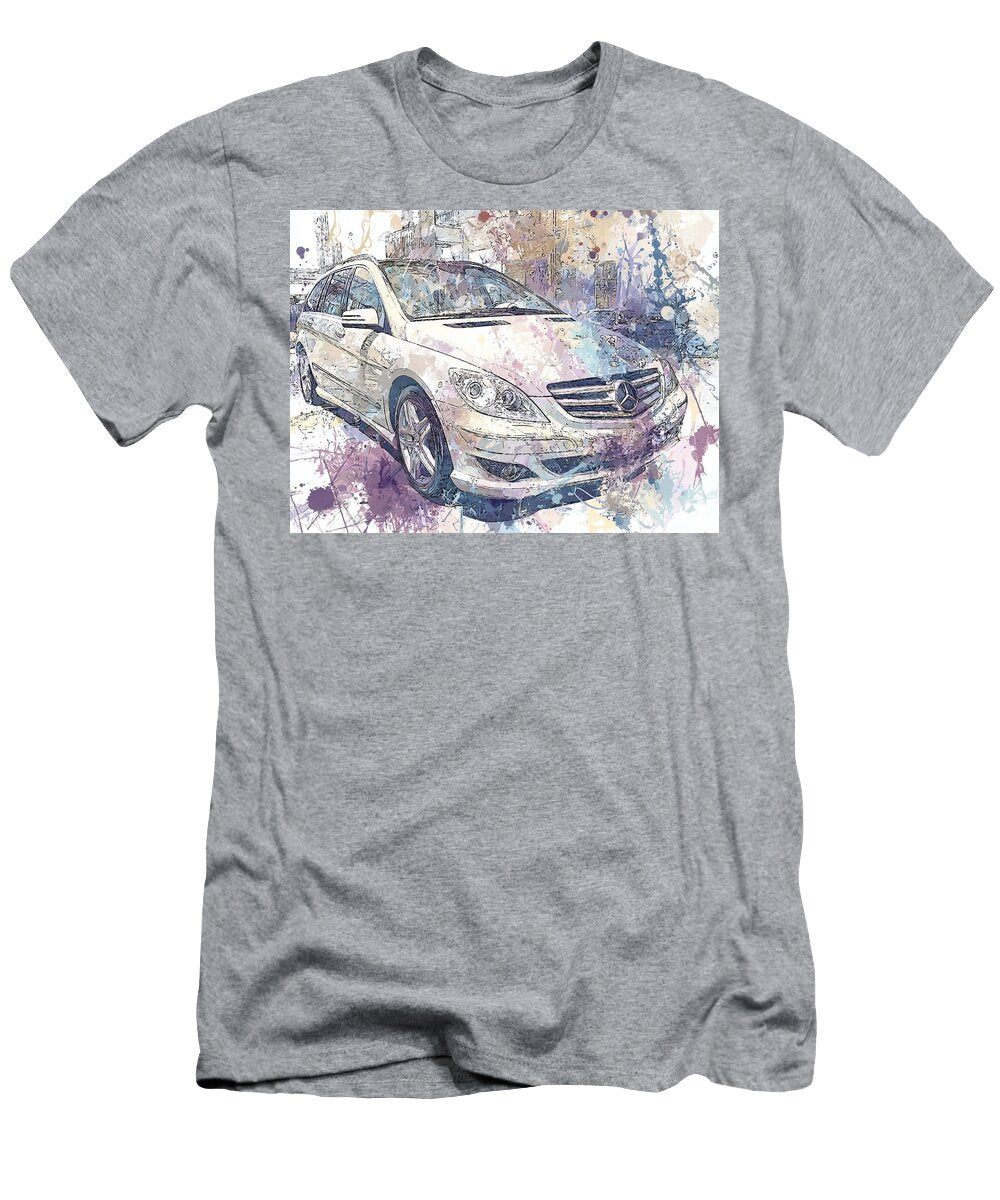 Mercedes Benz R Class 2006 Minivan Luxury Car Urban Sketch Stylish Luxury Car Sketch Hollie Love T-Shirt