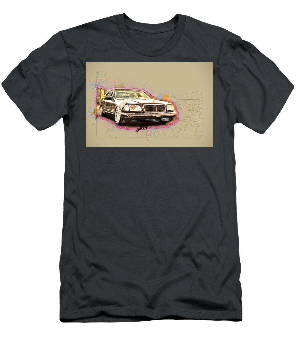 Mercedes Benz S500 W140 Black Sedan Lowrider S Class German Cars Ola Kunde T-Shirt