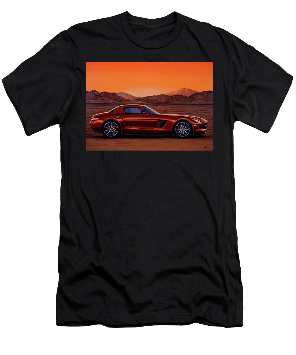 Mercedes Benz Sls Amg Gt Final Edition 2014 Painting Paul Meijering T-Shirt