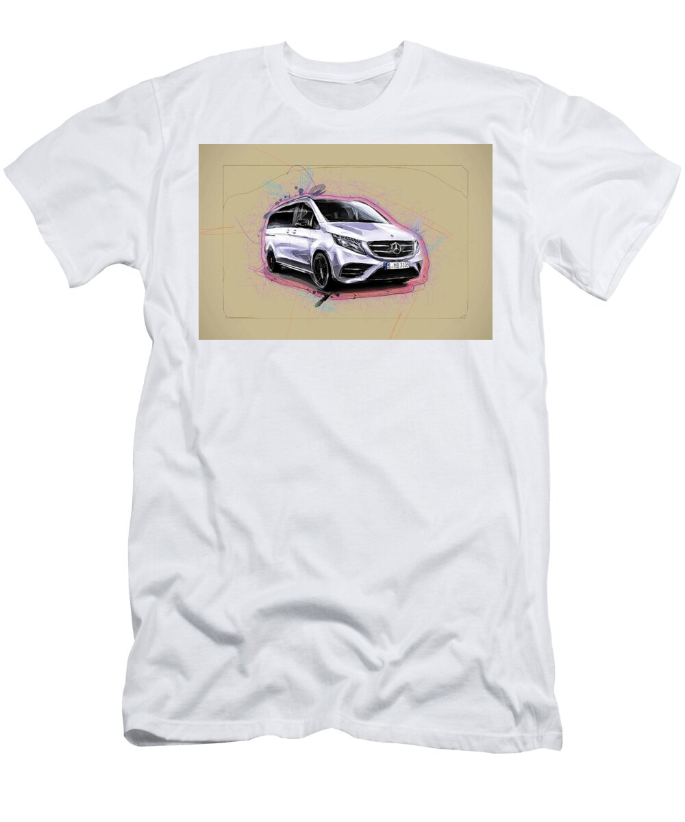 Mercedes Benz V Class 2018 Night Edition Minivan Silver German Cars Ola Kunde T-Shirt