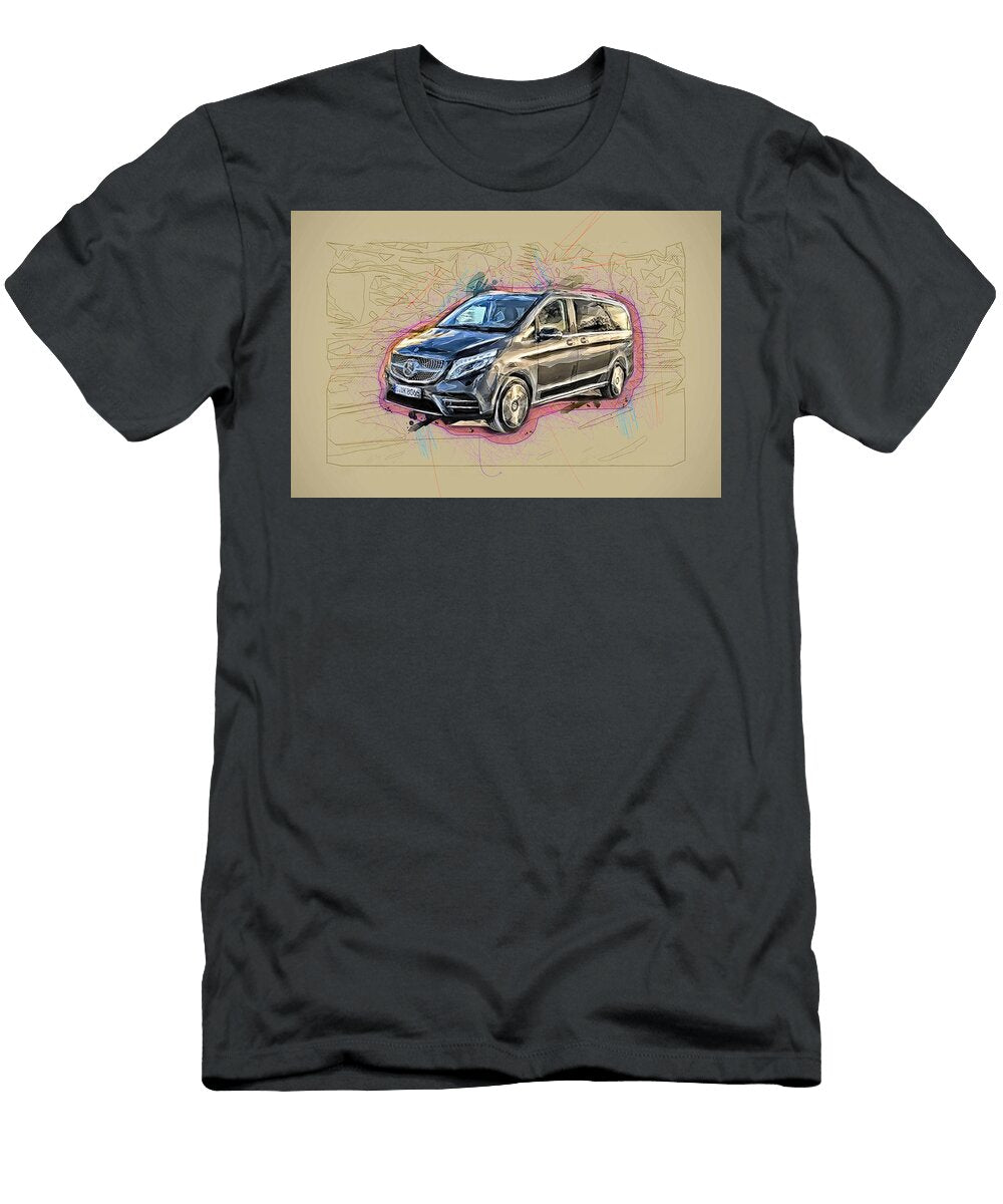Mercedes Benz V Class 2020 Exterior Minivan Gray German Cars Ola Kunde T-Shirt