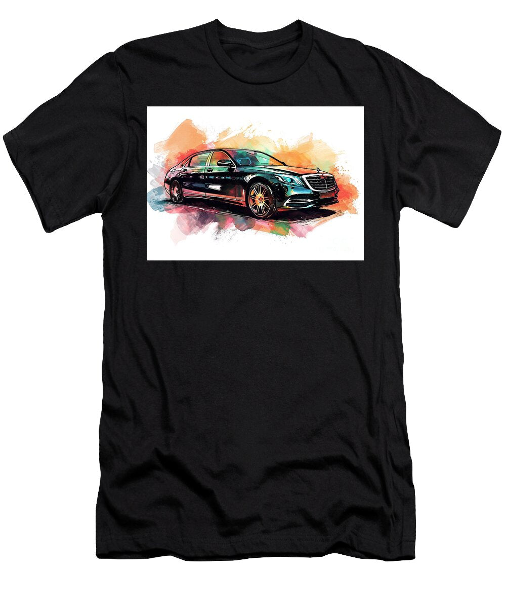 Mercedesbenz Sclass Maybach Watercolor Abstract Vehicle Clark Leffler T-Shirt