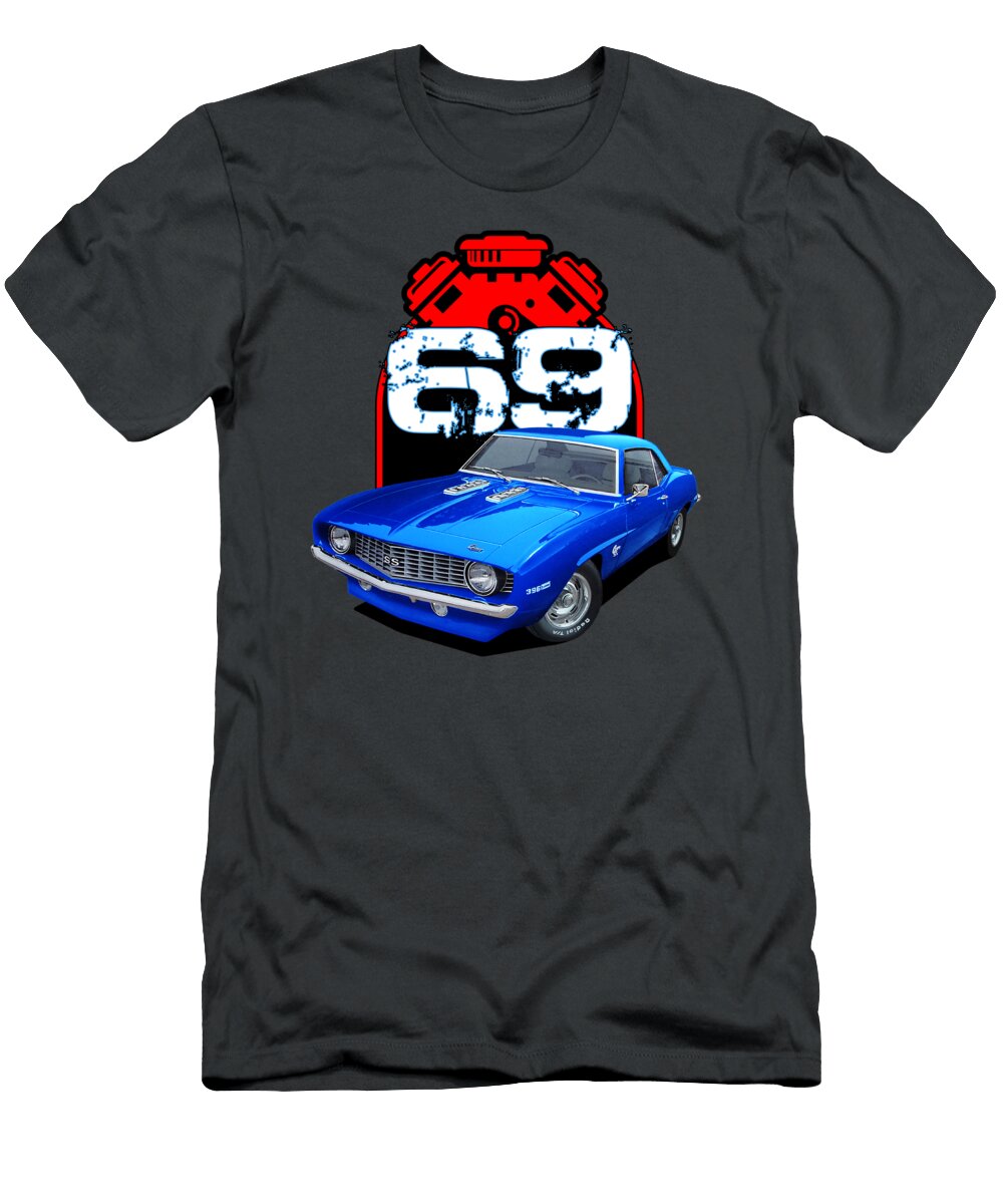 Metallic Blue Camaro Paul Kuras T-Shirt