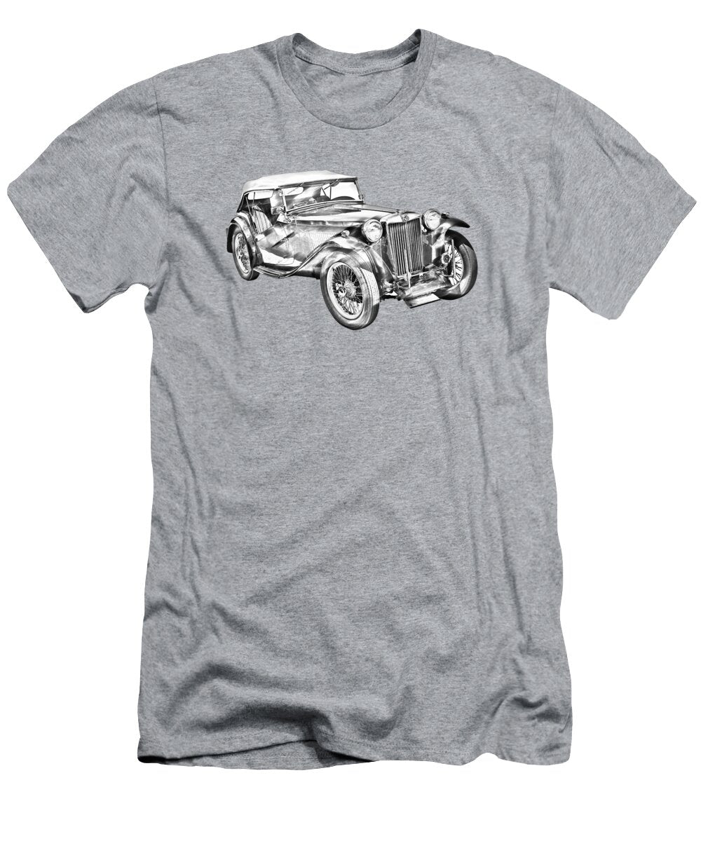 Mg Tc Antique Car Illustration Keith Webber Jr T-Shirt