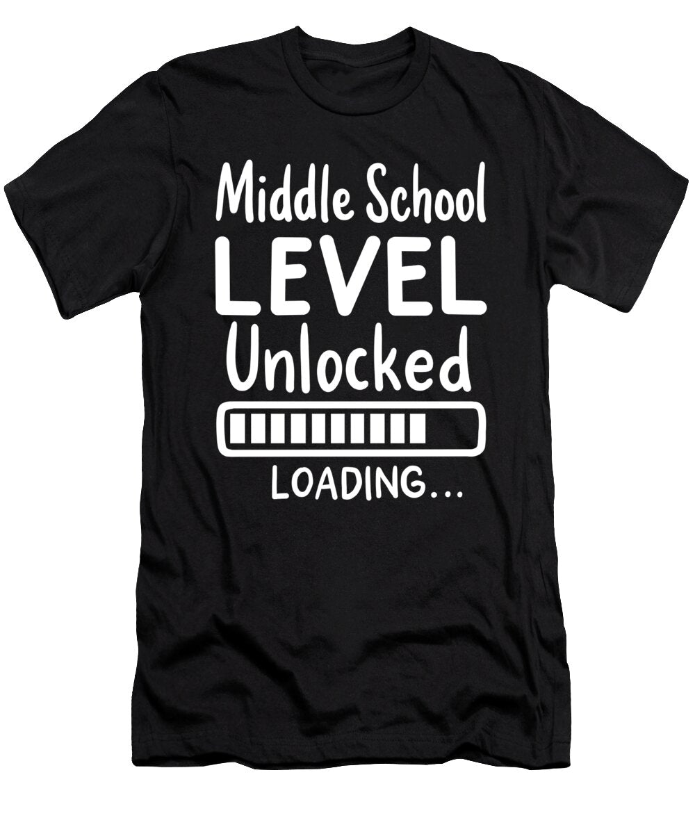 Middle School Level Unlocked Teachers Day Gift Haselshirt T-Shirt