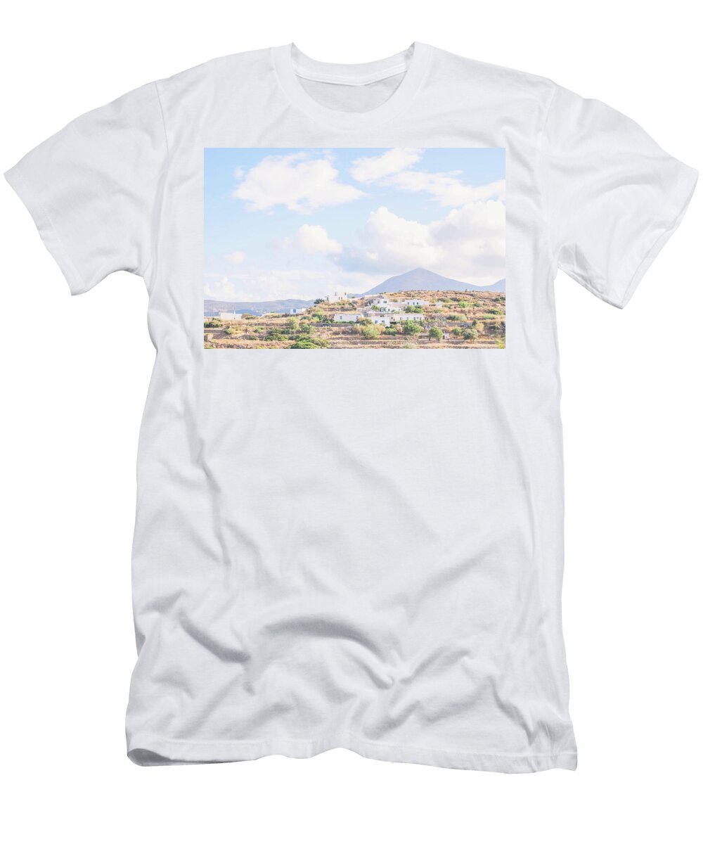 Milos Greece I Panoramic Mountain View to the Wild Nature Boho Aesthetic of the Cyclades Islands Julie Travel Photography T-Shirt