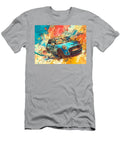 Mini Cooper 2023 Hatchback Abstract Car Vibrant Art Abstract Blue Car Art Hollie Love T-Shirt