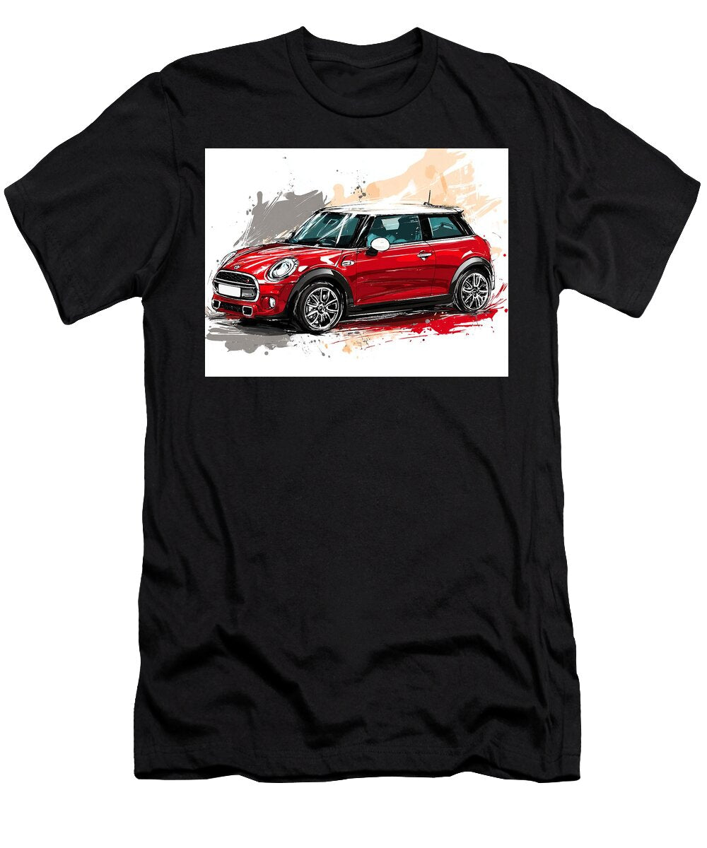 Mini Cooper Hardtop 2 Door 2015 Hatchback Red Car Design Artistic Car Vibrant Red Car Design Hollie Love T-Shirt