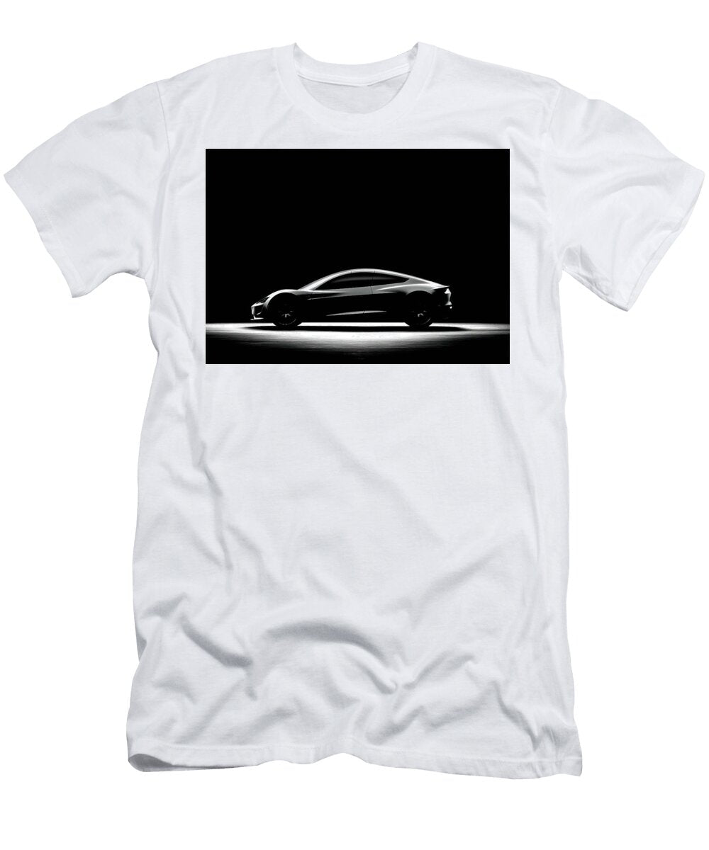 Minimal Tesla Roadster 1 Luna Farmer T-Shirt